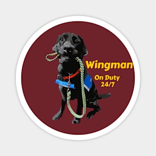 Wingman Black Lab Magnet